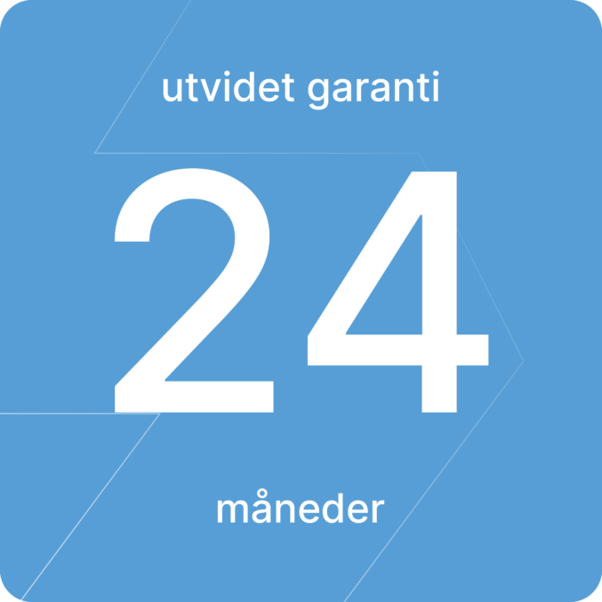 Utvidet garanti fra 12 til 24 måneder