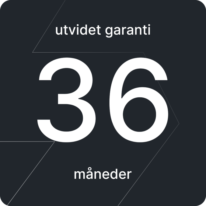 Utvidet garanti fra 12 til 36 måneder