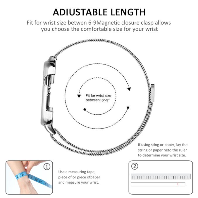 MilaneseKlokkereim Apple Watch 44mm med beskyttelsesramme - Sølv