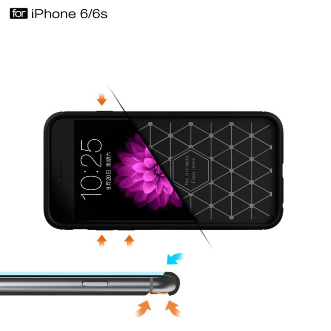 Deksel for røff bruk til iPhone 6 & 6s (Sort) - Bilde 3