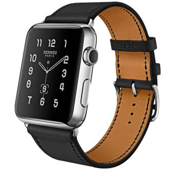 Lærreim for Apple Watch Ultra 49 / 45 / 44  mm - Sort