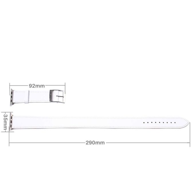 Dobbel reim watchband med kontakt for Apple Watch Ultra 49 / 45 / 44  mm (Hvit) - Bilde 4
