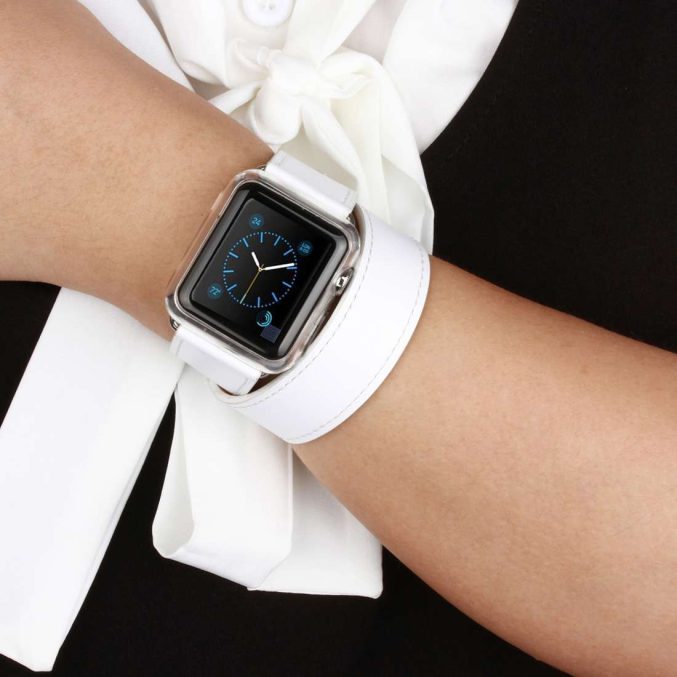 Dobbel reim watchband med kontakt for Apple Watch Ultra 49 / 45 / 44  mm (Hvit) - Bilde 3