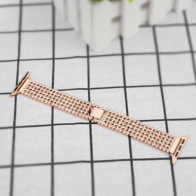 Klokkereim i metall med steiner for Apple Watch Ultra 49 / 45 / 44 mm - Bilde 5