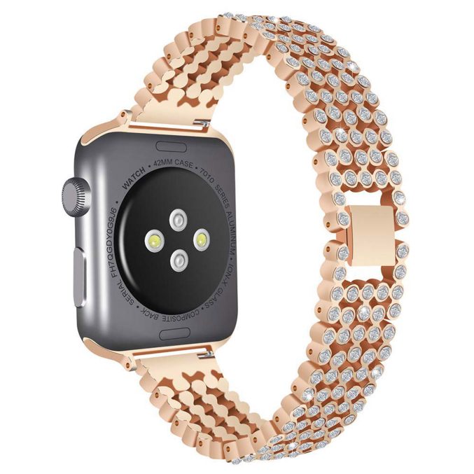 Klokkereim i metall med steiner for Apple Watch Ultra 49 / 45 / 44 mm - Bilde 7