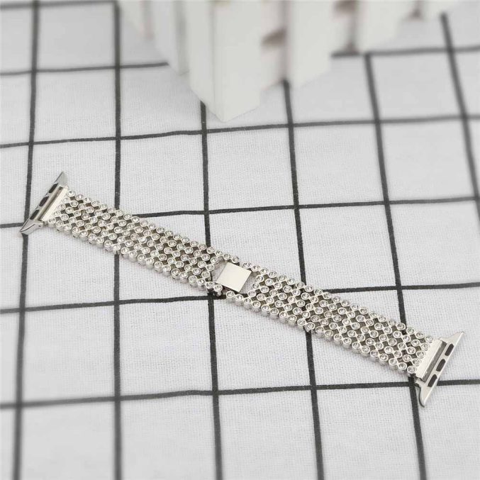 Klokkereim i metall med steiner for Apple Watch Ultra 49 / 45 / 44 mm - Bilde 9