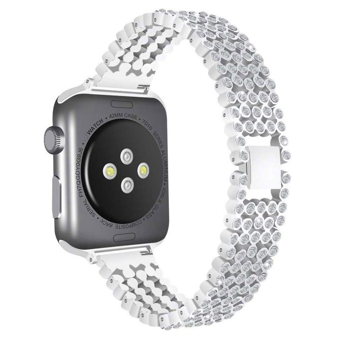 Klokkereim i metall med steiner for Apple Watch Ultra 49 / 45 / 44 mm - Bilde 11