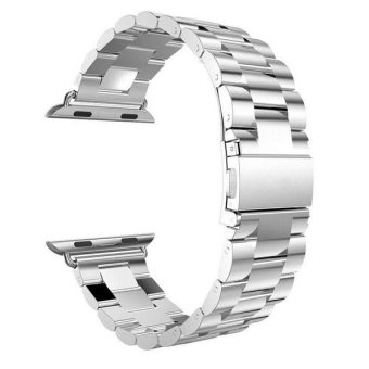 Klokkereim Apple Watch Ultra 49 / 45 / 44 mm Rustfritt Stål (3-ledd) - Sølv