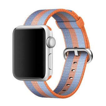 Apple Watch stripete vevet nylon klokkereim 41 / 40 / 38 mm - Oransj