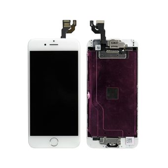 iPhone 6 LCD Screen Full Assembly with Silver Ring - White iPhone > iPhone 6
