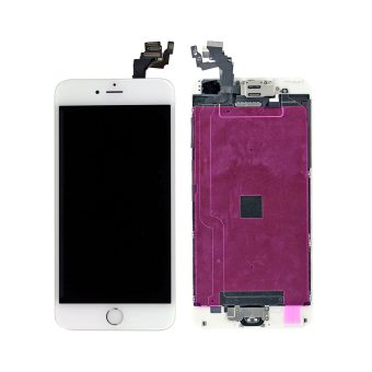 iPhone 6 Plus LCD Screen Full Assembly with Sliver Ring - White iPhone > iPhone 6 Plus