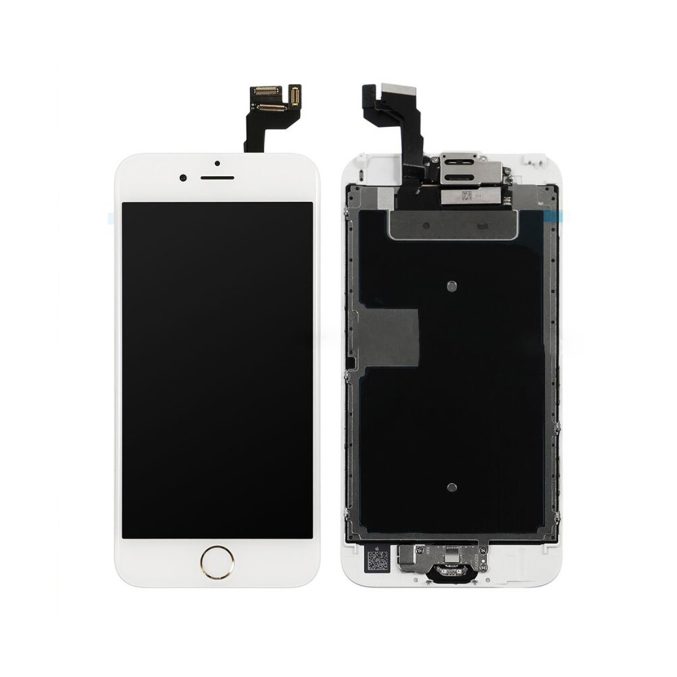 iPhone 6S LCD Screen Full Assembly with Gold Ring Home Button - White iPhone > Parts by Types > LCD Screen