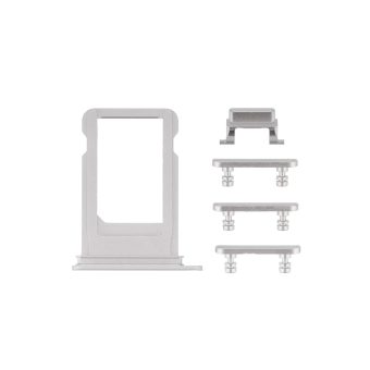 iPhone 7 Plus Side Buttons Set with SIM Tray - Silver iPhone > iPhone 7 Plus