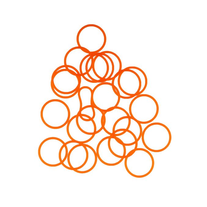 iPhone 7/7P Side Buttons Waterproof Rubber Orange Ring
