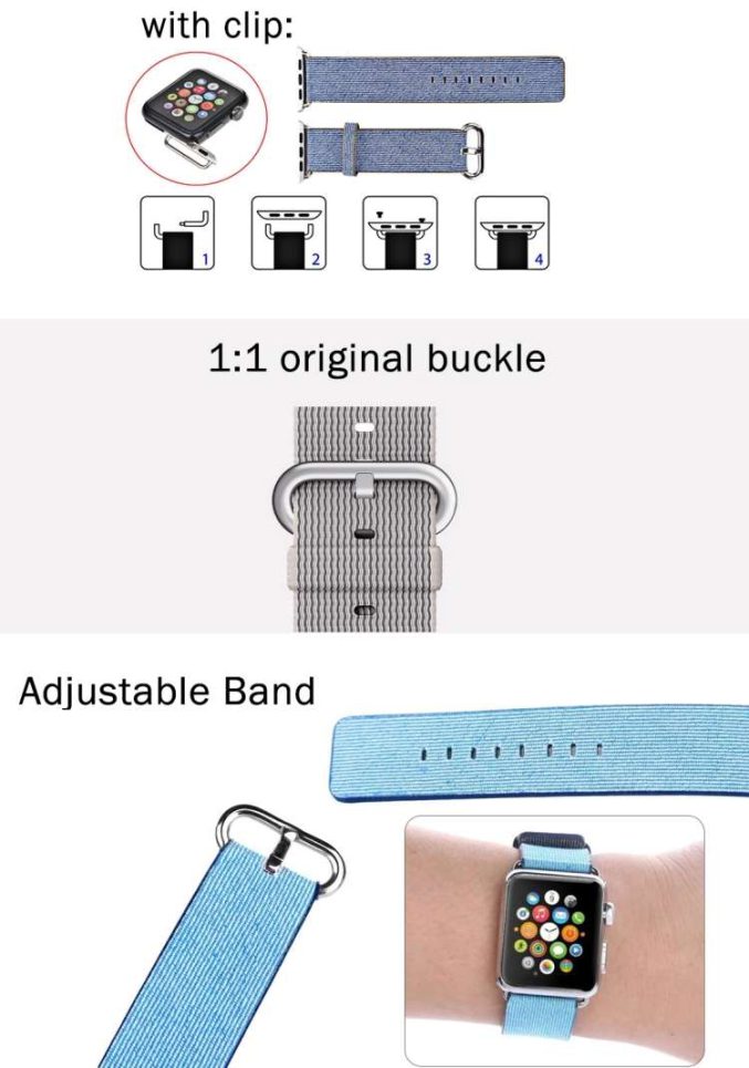 Apple Watch vevet nylon klokkereim Ultra 49 / 45 / 44  mm - Bilde 9