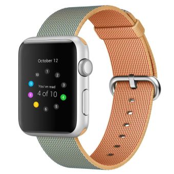 Apple Watch vevet nylon klokkereim 41 / 40 / 38 mm - Gull + blå