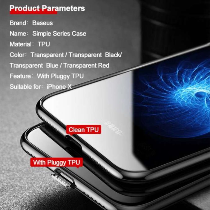 Baseus deksel for iPhone X og XS (gjennomsiktig) - Bilde 13