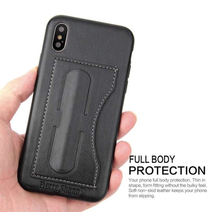 Lærcover med kortholder for iPhone X og XS - Bilde 37