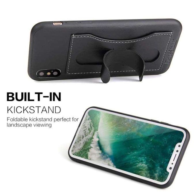 Lærcover med kortholder for iPhone X og XS - Bilde 36