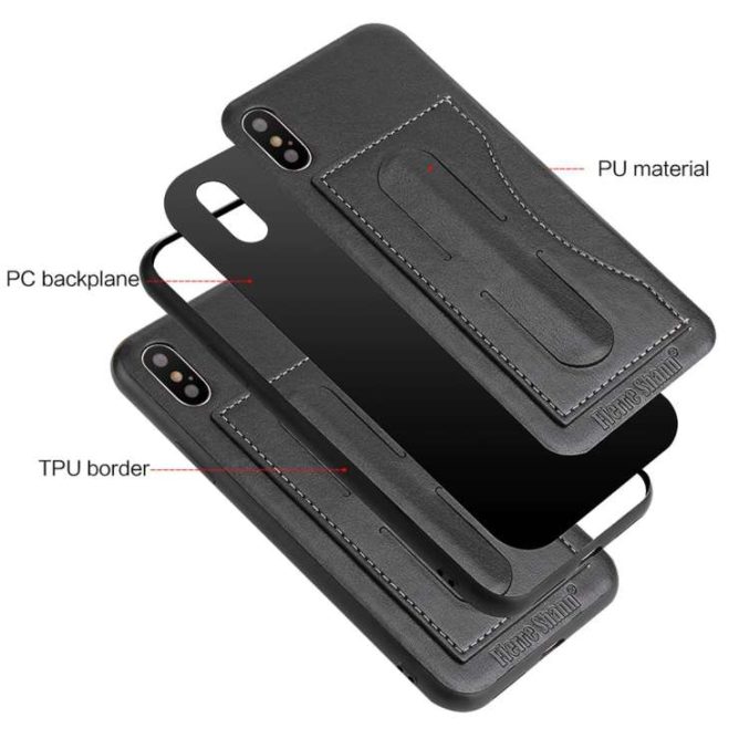 Lærcover med kortholder for iPhone X og XS - Bilde 32