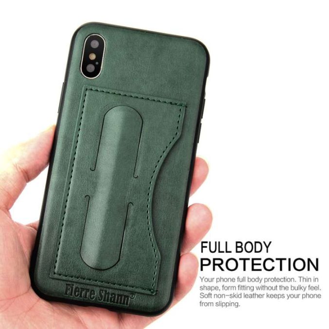 Lærcover med kortholder for iPhone X og XS - Bilde 19