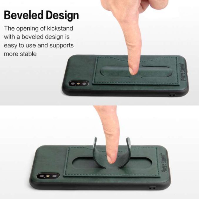 Lærcover med kortholder for iPhone X og XS - Bilde 17