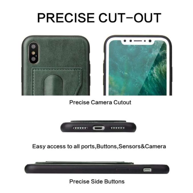 Lærcover med kortholder for iPhone X og XS - Bilde 13