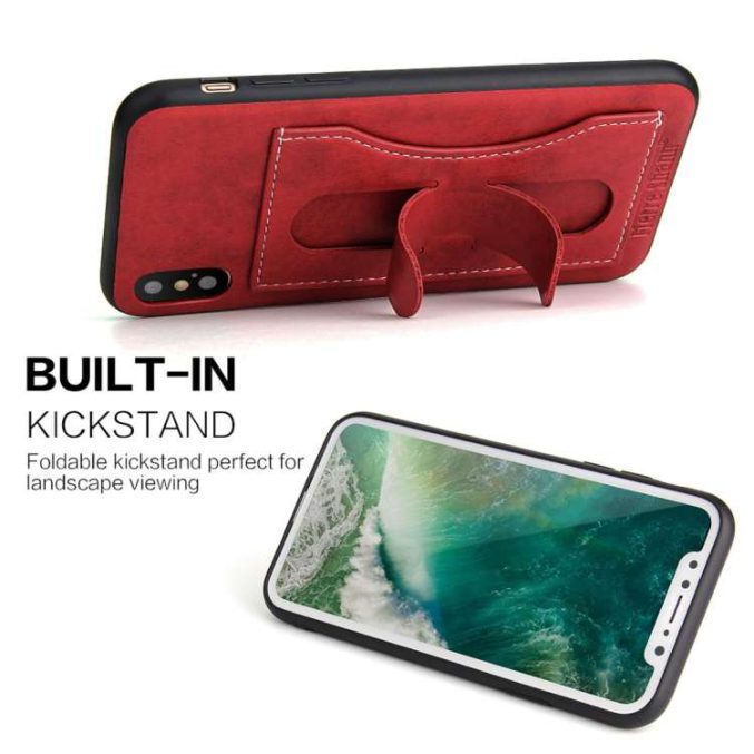 Lærcover med kortholder for iPhone X og XS - Bilde 9