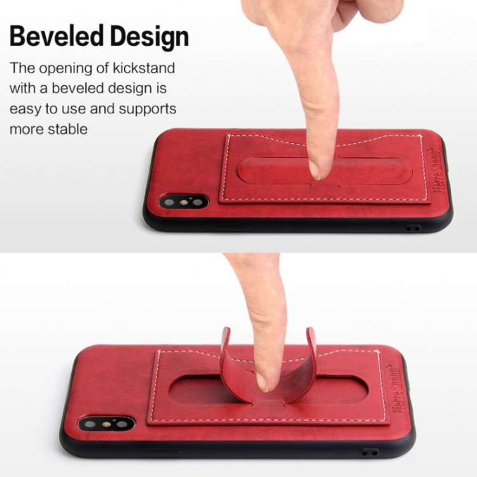 Lærcover med kortholder for iPhone X og XS - Bilde 8
