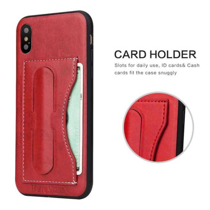 Lærcover med kortholder for iPhone X og XS - Bilde 7