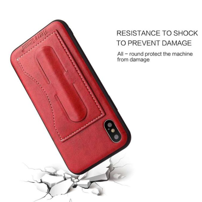 Lærcover med kortholder for iPhone X og XS - Bilde 6