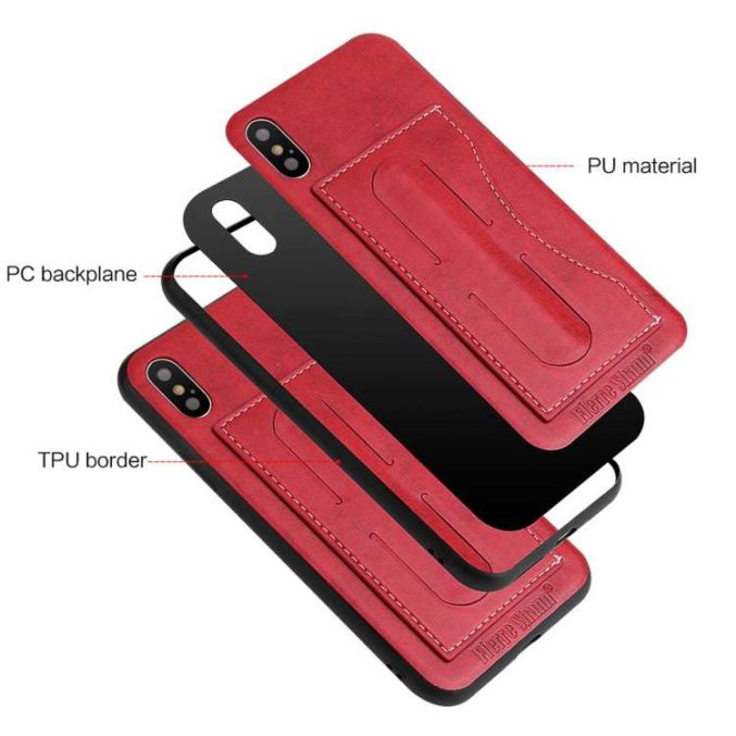 Lærcover med kortholder for iPhone X og XS - Bilde 5