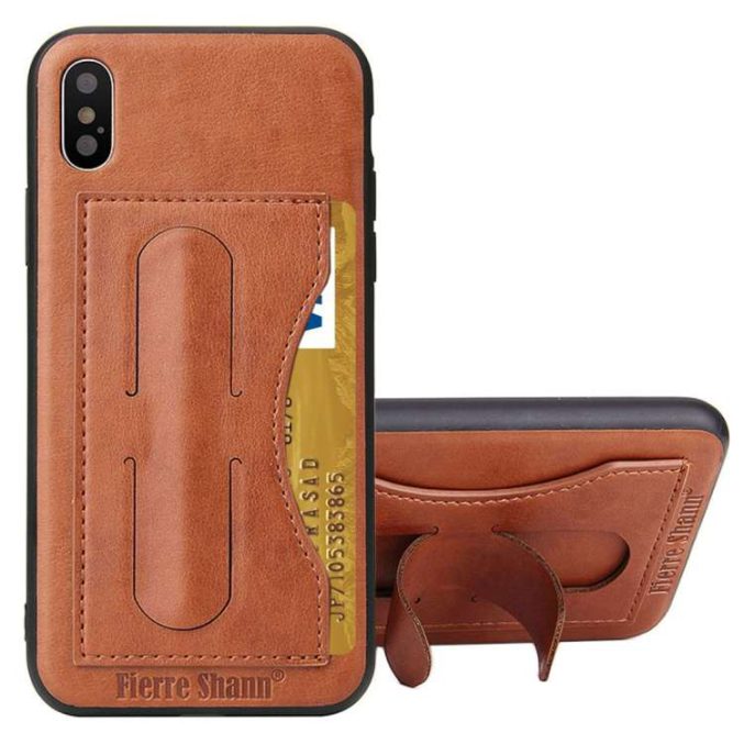 Lærcover med kortholder for iPhone X og XS - Bilde 20