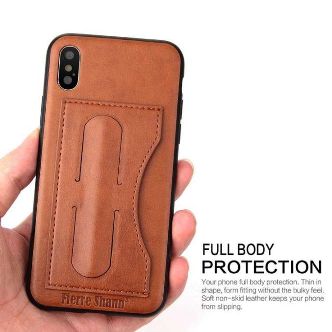 Lærcover med kortholder for iPhone X og XS - Bilde 28