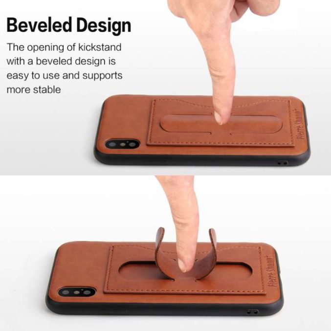 Lærcover med kortholder for iPhone X og XS - Bilde 26