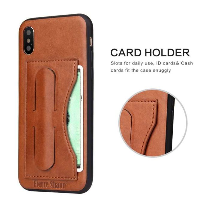 Lærcover med kortholder for iPhone X og XS - Bilde 25