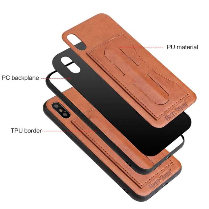 Lærcover med kortholder for iPhone X og XS - Bilde 23