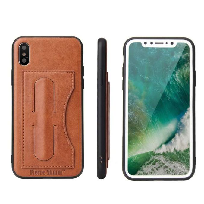 Lærcover med kortholder for iPhone X og XS - Bilde 21