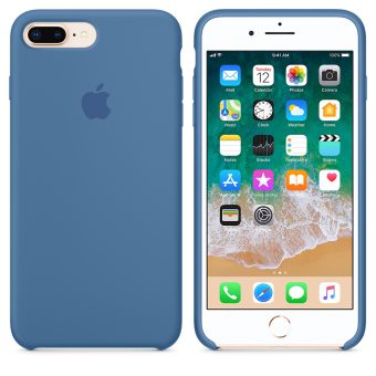 Apple Silikondeksel for iPhone 8 plus og 7 plus - Denim