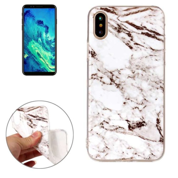 Deksel med marmor mønster for iPhone X og XS - Bilde 2