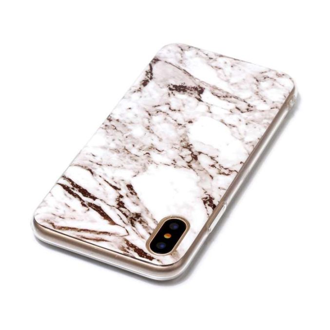 Deksel med marmor mønster for iPhone X og XS - Bilde 3
