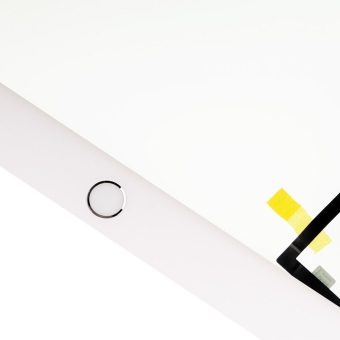 Glass til iPad 5 (2017) med hjemknapp - Hvit / Sølv