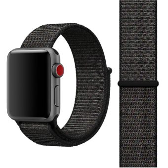 Nylon klokkereim med borrelås for Apple Watch Ultra 49 / 45 / 44  mm - Sort