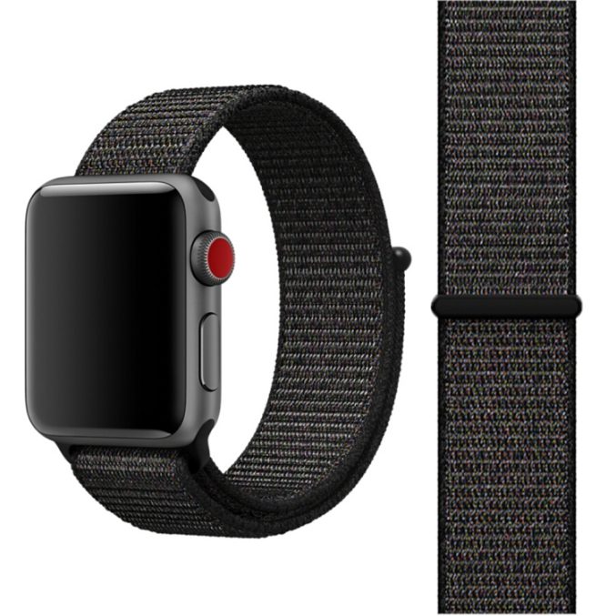 Nylon klokkereim med borrelås for Apple Watch 41 / 40 / 38 mm - Bilde 9