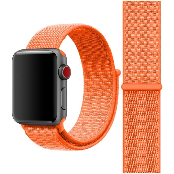 Nylon klokkereim med borrelås for Apple Watch 41 / 40 / 38 mm - Bilde 16