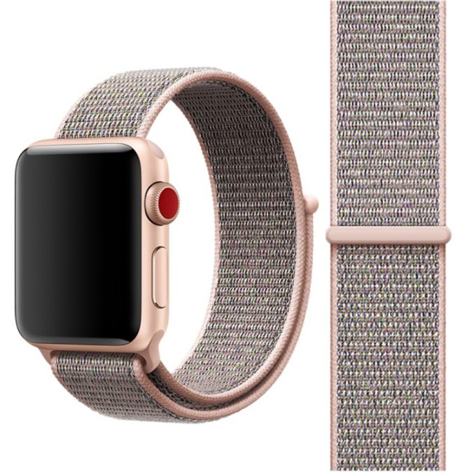 Nylon klokkereim med borrelås for Apple Watch 41 / 40 / 38 mm - Bilde 36