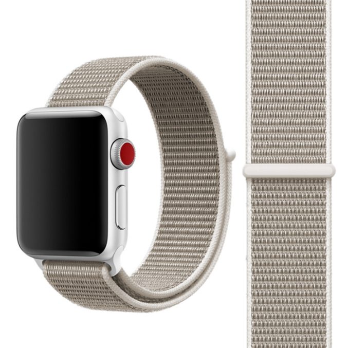 Nylon klokkereim med borrelås for Apple Watch 41 / 40 / 38 mm - Bilde 2