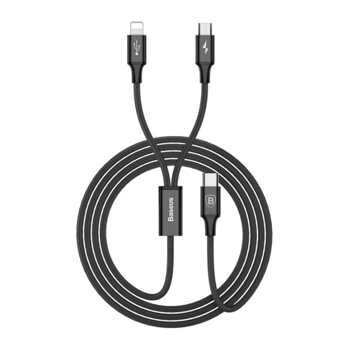 Baseus USB-C kabel, Lightning + Micro USB ( 1.2m / 3A ) - Bilde 9