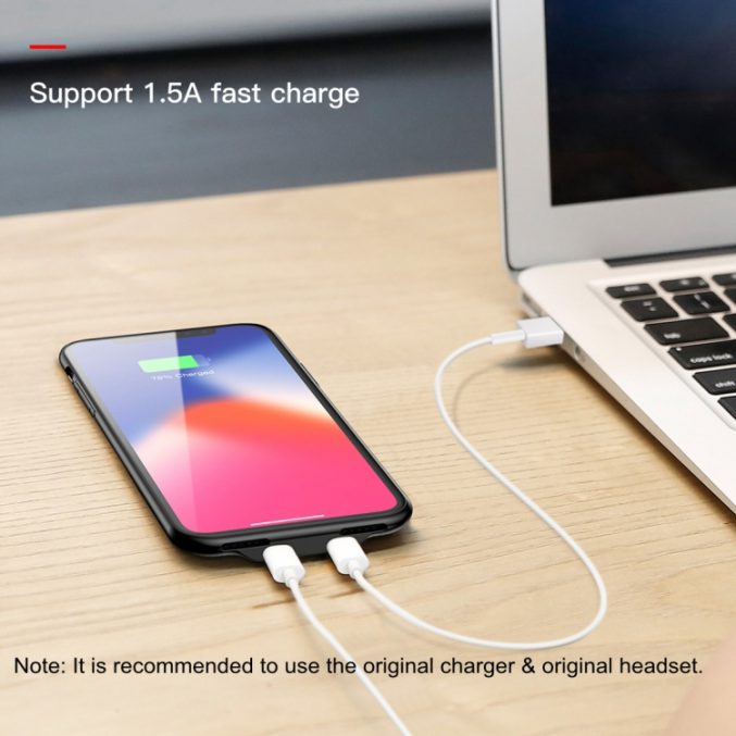 Baseus  3 i 1 Deksel Audio beskyttelsesdeksel for iPhone X og XS - Bilde 4