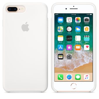 Apple Silikondeksel for iPhone 8 plus og 7 plus - Hvit